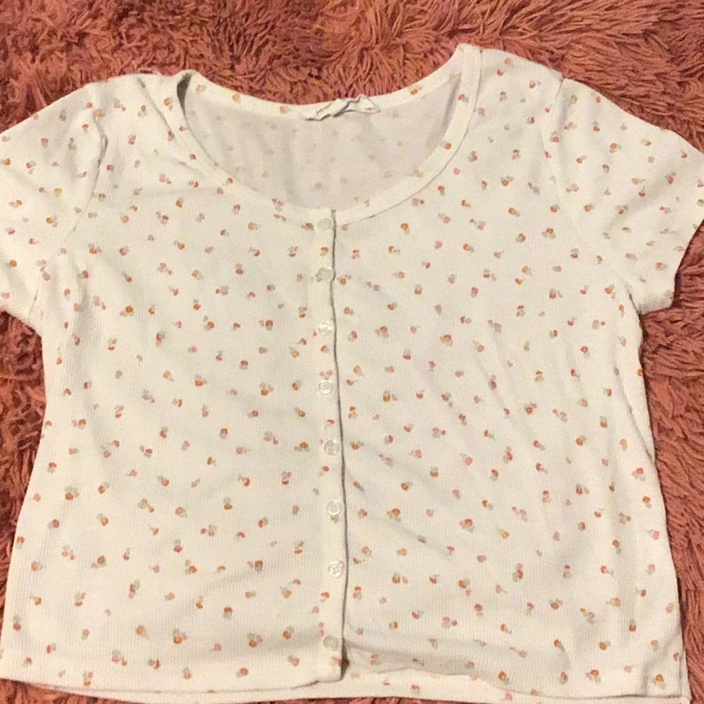 Crop top with flower print